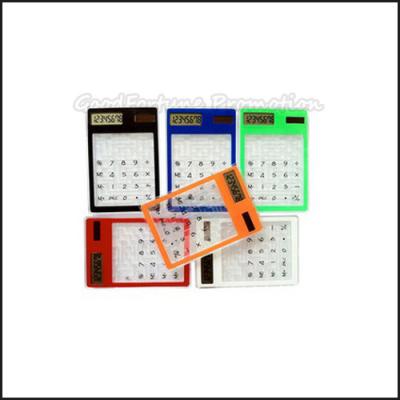 China Promotional printed logo Eco Abs Coloured Mini Maze Puzzle Game Calculator business gift for sale