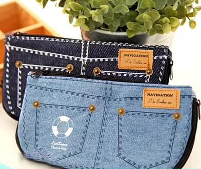 China Jean Style Pen Pencil Cosmetic Storage Pouch Bag Case promotion gift for sale