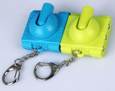 China New creative gift product tank led keychain with led light for sale