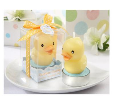 China New creative promotion gift product wedding gift festival duck party candle with gift box for sale