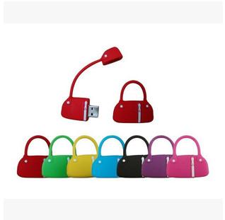 China New Creative promotional customed logo bag shape soft pvc usb flash drive disk for sale