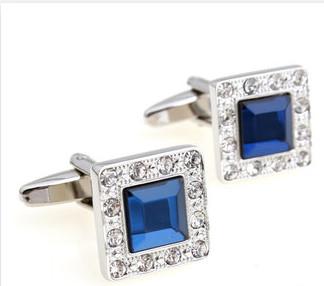 China New promotional customed logo crystal zinc alloy cufflinks sports corperate gifts for sale