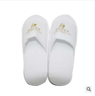 China New customed logo promotional cheap hotel cotton cloth slipper for sale