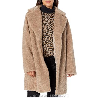 China Chic Anti-wrinkle Women And Faux Fur Jacket Mao Mao Fur New Design Loose Waist Warm Cashmere Coat for sale