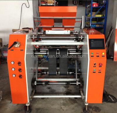 China Automatic Wrapping Film Stretch Film Rewinder , Jumbo Rolls Stretch Film Rewinder Slitter Machine for sale