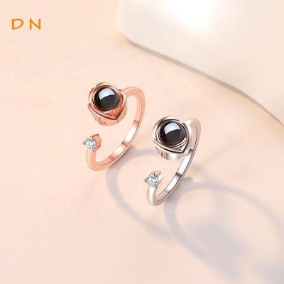 China Rose Flower Jewelry Tail Ring Open Ring Personalized Jewelry Projection by Dina Languages ​​FASHIONABLE Hot Selling Simple Women 100 for sale