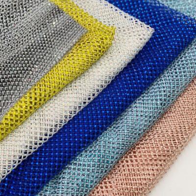 China High Quality Flatback Diamond Mesh Fabric Colorful Rhinestone Net for Clothing Accessories for sale