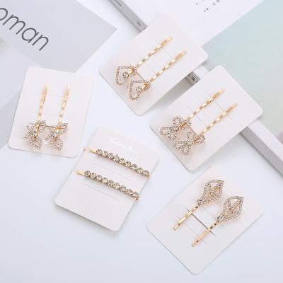 China Hot Selling Sweet Bow Knot Crystal Pin Hairpin Hair Clip Hair Accessories for sale