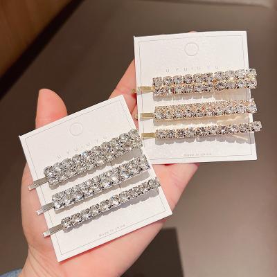 China Soft Rhinestone Colored Geometric Diamonds Blow Side Clip Head Clip for sale