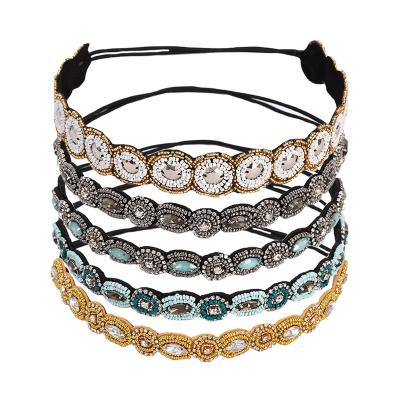 China Creative Diamond-studded faux stone European and American baroque headband headband retro style hair accessories for sale