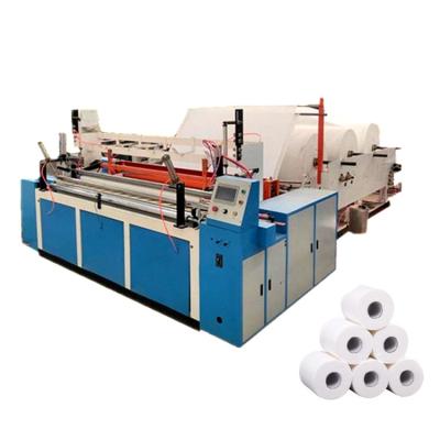 China Factory Tissue Toilet Paper Production Line Paper Roll Rewinding Cutting Wrapping Making Machine for sale