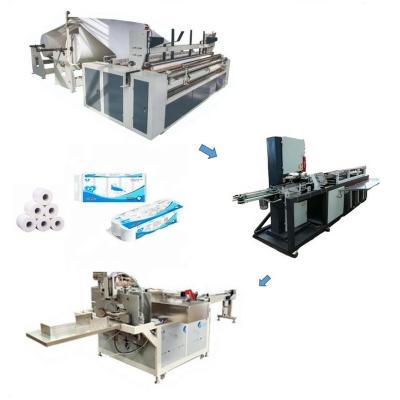 China Factory Tissue Paper Making Machine Line Toilet Paper Making Machine Paper Processing Machinery for sale