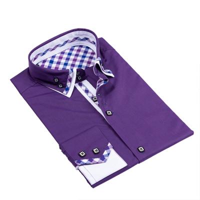 China 2021 Solid Colors Cotton Men's Long Sleeve Shirt Anti-Shrink Male Clothing Business Shirts for sale