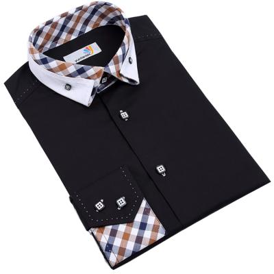 China Anti-pilling 2021 Spring Autumn Solid Casual Office Formal Wholesale Custom Shirts For Men for sale