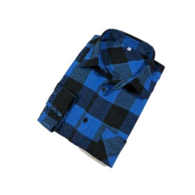 China Sustainable 2020 High Quality Check 100 Cotton Flannel Mens Long Sleeve Shirt for sale