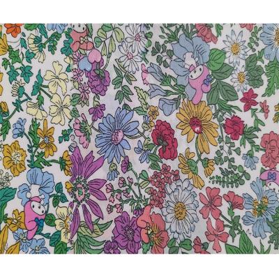 China 2022 new style anti-static 100% cotton poplin floral print fabric for apparel textile for sale