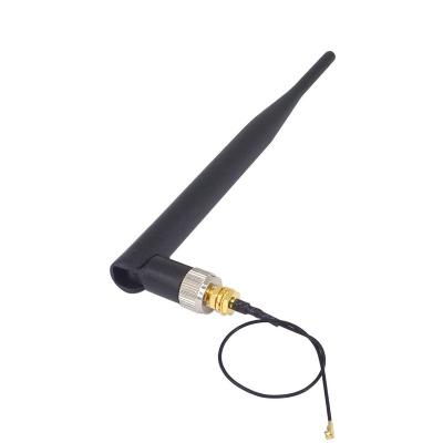 China 5DBi RP-SMA Male Connector 2.4G Wifi Indoor Antenna With RP-SMA Female To U.FL IPX IPEX 1.13 Cable WL-2400E210 for sale