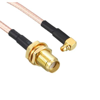 China Low Loss RF Coaxial Cable Connection RG-316 SMA Female MMCX Female Right Angle 15 cm Coaxial Cable Connection WL-001018316-150 for sale