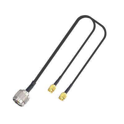 China n-type splitter cable N male to dual SMA male cable adapter y-type extension cable RG174 30CM N to SMA cable for sale