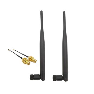 China Plastic 868 MHz 5dBi RP SMA Male Wireless Male Antenna RP Antenna SMA Radio Receivers With 15cm RP SMA Female To IPX Cable for sale