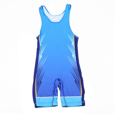 China Custom Logo High Quality Custom Logo Quick Dry Nylon Spandex Men's Gym Wrestling Singlet Comfortable for sale