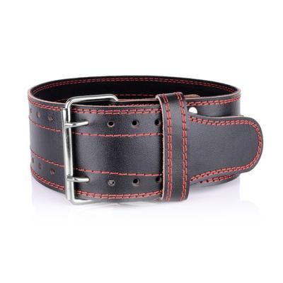 China Durable Weightlifting Belt Fitness Durable Genuine Leather Comfortable Adjustable With Buckle Support Lower Back Stabilizing Weightlifting for sale