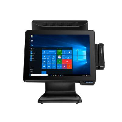 China SDK 15 Inch and 12 Inch Windows 10 Desktop POS Machine Dual POS Touch Screen Terminals for sale