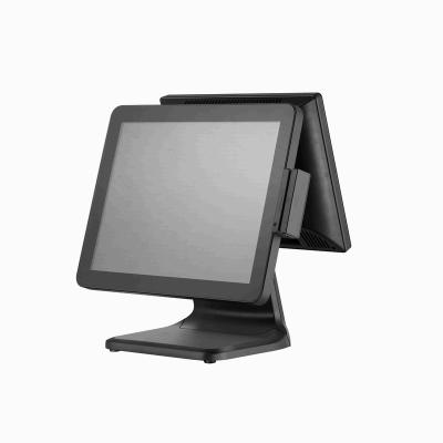 China SDK Dual Screen All In One POS System 15.6 Inch Touch Screen Monitor POS Terminal Machine Desktop Windows 10 for sale