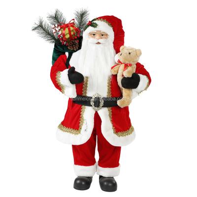 China Holiday decoration & Gift 30~110cm Christmas Standing Santa Claus Figurine Collection Traditional Christmas Ornament Decoration Festival Holiday for sale