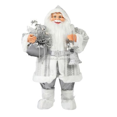 China 30~110cm Cloth Christmas Standing Santa Claus Ornament Deluxe Decoration Festival Holiday Figurine Traditional Christmas Collection for sale