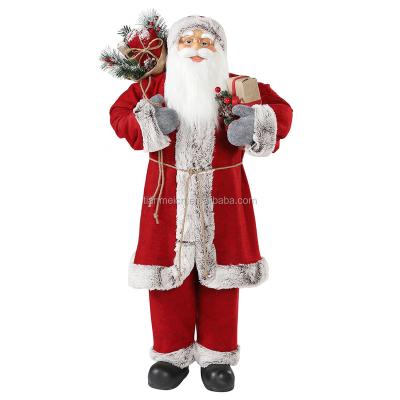 China 30~110cm Cloth Christmas Holding Santa Claus With Gift Bag Ornament Decoration Festival Holiday Figurine Collection Traditional Christmas for sale