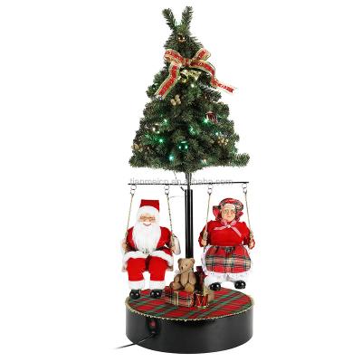 China Holiday decoration & Christmas Santa Claus Xmas Gift 120cm Tall Navidad Music Decoration Santa Claus Christmas Ornament Huge Plush Custom Figurine for sale