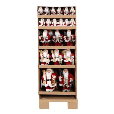 China Holiday decoration & Custom Christmas Gift Plush Standing Huge Decoration Big Santa Claus Electric Christmas Ornament Santa Claus regalos de navida for sale