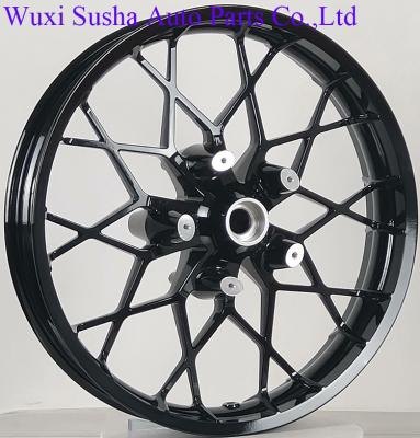 China Custom Motorcycle Front Wheel Rim Gloss Black Aluminum Alloy 21 inch For Harley Davidson Road Glide for sale