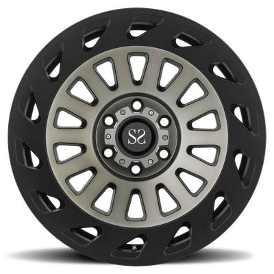 China A6061 T6 For Toyota Land Cruiser Black Satin 4 x 4 Forged Aluminum Rims With Custom PCD 139.7 150 5x127 for sale