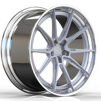 China ALLOY Sliver 2 Pieces Aluminum Rim 20 Inch Forged Wheels Aluminum Alloy Wheels for sale