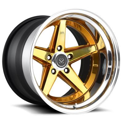 China New Style ALLOY Polish Best Price 19inch 5x114.3 Barrel 3 Piece Forged Wheels Rims for sale