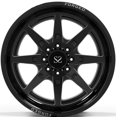 China A6061 T6 Fit Savana For 22x10, 22x12, And 22x14 Grade Black Milling Windows 4x4 Roll / Deep Lip Forged Off Road Rim 8x165.1 for sale