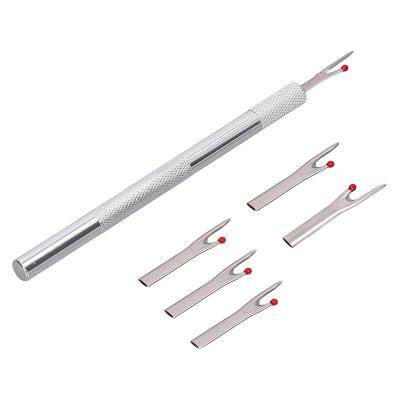 China Metal Sewing Cutter Metal Seam Ripper Set with 5Pcs Spare Blade Handle Point Unpicker for DIY Sewing Sewing Craft for sale