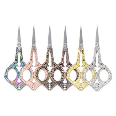 China Stainless Steel Vintage Embroidery Scissors Small Stainless Steel Sharp for DIY Craft Thread Cutting Sewing Thread and Sewing Tailor Scissors for sale