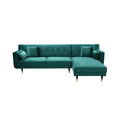 China (Other) NOVA Wholesale Dark Green Adjustable L Shape Sofa Divan Return Couch Sofa With Competitive Price for sale