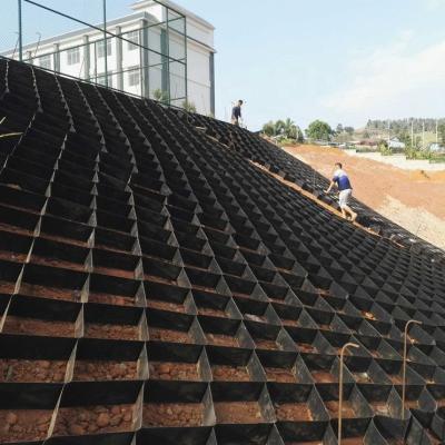 China Plastik-HDPE-Geozelle zum Schutz von Neigungen in schwarzen Farben zu verkaufen