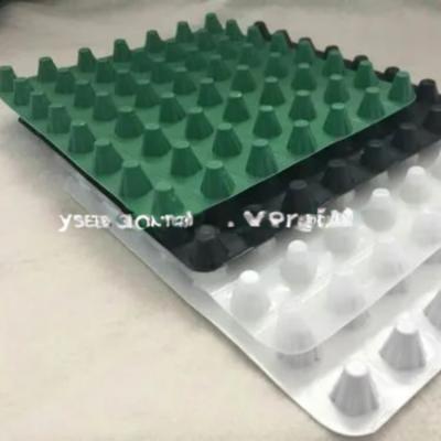 China Groen HDPE wateropvang dak Tuin Dimple Drainage Board Met Geotextiel Te koop