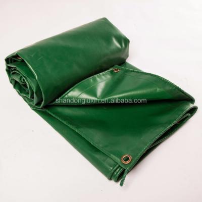 China Outdoor Industry Nonwoven PVC Coated Tarpaulin in Green Color with Waterproof Feature for sale