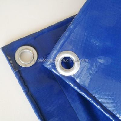 China Waterproof Heavy Duty Coated PVC Tarpaulin with Eyelet Grommet and Custom Logo for sale