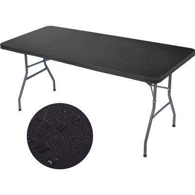 Chine Table pliante noire de style moderne de 6 pieds pour la salle à manger extérieure légère et facile à transporter à vendre