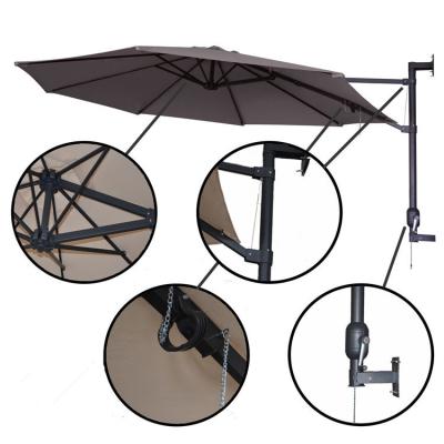 Chine Polyester en tissu en acier rond imperméable à l' eau Eave Parasol Parapluie murale pour adultes en plein air à vendre