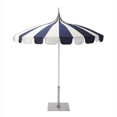 China Modern Design Garden Umbrella with Fringe and Pagoda Style Made of Pongee Fabric for sale