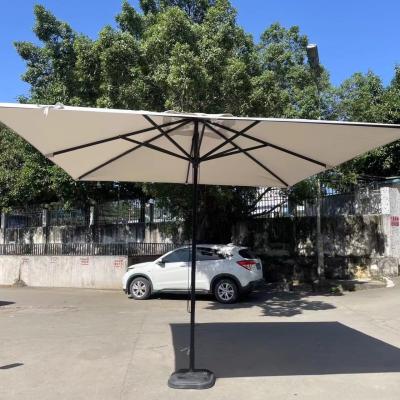 China Aluminum Frame Square Garden Umbrella with UV50 Protection and 280g Polyester Fabric for sale