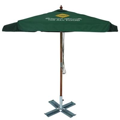 China Waterproof Cover 180g Polyester Fabric Straight Leisure Garden Umbrella with Logo Printed for sale